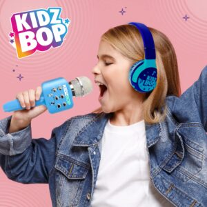 Bundle - Kidz Bop Bluetooth Headphones and Karaoke Microphone, Blue