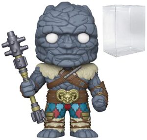 pop thor: love and thunder - korg funko vinyl figure (bundled with compatible box protector case), multicolor, 3.75 inches