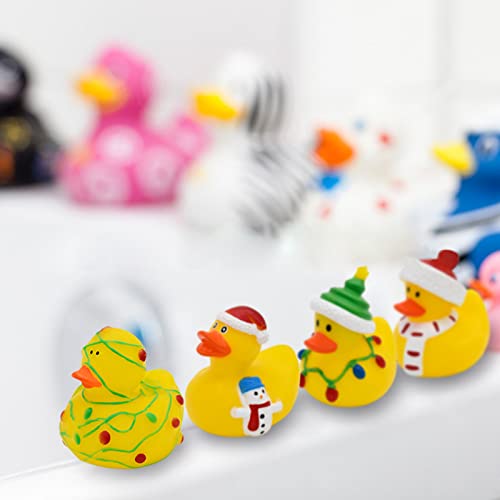 24 PCS Christmas Rubber Ducks for Kids, 2 Inch Bath Toys X-mas Decoration Gift for Boys Girls (Christmas)