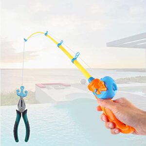 Timisea 3 Pcs Fishing Rod Pole Pool Toy, Magnetic Fishing Game for Toddler Kids, Baby Bath Toy, Educational Learning Toys, Bathtime Toys for Boys, Plastic Floating Fish Fishing Pool Toy for Kids