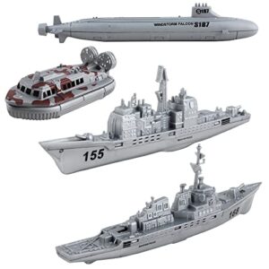 deAO Aircraft Carrier Toy Army Men with Scale Model Warplanes Warships Military Vehicles Battleship Planes Helicopter Trucks Tank Toys for Kids Boys Girls 28 Inches