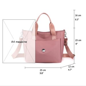 Small Nylon Cross Body Bag Purses for Women Tote Satchel Waterproof Crossbody Handbag Cute Purple Purse with Zipper Pocket Travel Messenger Women's Over the Shoulder Bag Ladies Casual Hand Bags Trendy