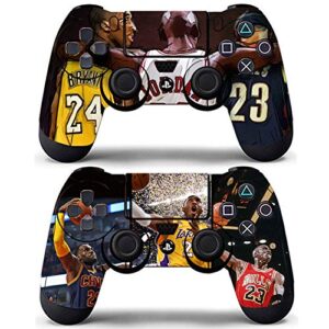 JOCHUI 2 Pack PS4 Controller Skin PS4 Controller Cover PS4 Stickers PS4 Decal Controller Wrap Vinyl Sticker Basketball GOAT