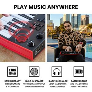 AKAI Professional MPK Mini Play MK3 MIDI Keyboard Controller with Built in Speaker and Sounds Plus Dynamic Keybed, MPC Pads and Software Suite & Focusrite Scarlett Solo 3rd Gen USB Audio Interface