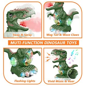 Dinosaur Toys for 1-2 Year Old Boy,Roar Music and Lights Toddler Toys for Boys Girls Age 1 2 3,Moving Dino Baby Toys with Mist Spray,Electric Dinosaur Toys for Kids 3-5 Easter Christmas Birthday Gifts