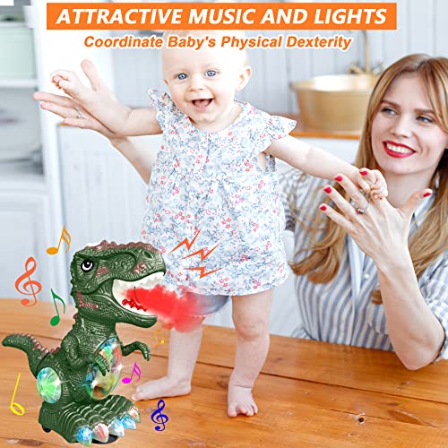 Dinosaur Toys for 1-2 Year Old Boy,Roar Music and Lights Toddler Toys for Boys Girls Age 1 2 3,Moving Dino Baby Toys with Mist Spray,Electric Dinosaur Toys for Kids 3-5 Easter Christmas Birthday Gifts