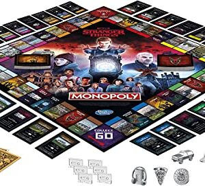 MONOPOLY: Netflix Stranger Things Edition Board Game for Adults and Teens Ages 14+, Game for 2-6 Players, Inspired by Stranger Things Season 4, Multicolor