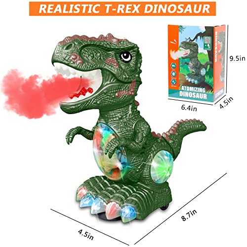 Dinosaur Toys for 1-2 Year Old Boy,Roar Music and Lights Toddler Toys for Boys Girls Age 1 2 3,Moving Dino Baby Toys with Mist Spray,Electric Dinosaur Toys for Kids 3-5 Easter Christmas Birthday Gifts