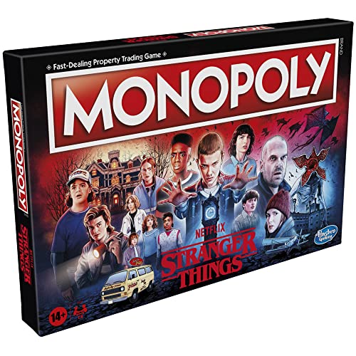 MONOPOLY: Netflix Stranger Things Edition Board Game for Adults and Teens Ages 14+, Game for 2-6 Players, Inspired by Stranger Things Season 4, Multicolor