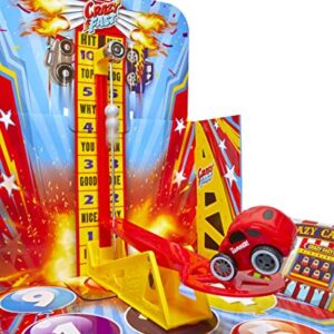 Little Tikes Crazy Fast Flip & Fly Carnival Playset with One Exclusive Pullback Toy Car Vehicle, Goes up to 50ft!