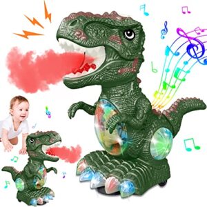 dinosaur toys for 1-2 year old boy,roar music and lights toddler toys for boys girls age 1 2 3,moving dino baby toys with mist spray,electric dinosaur toys for kids 3-5 easter christmas birthday gifts