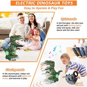 Dinosaur Toys for 1-2 Year Old Boy,Roar Music and Lights Toddler Toys for Boys Girls Age 1 2 3,Moving Dino Baby Toys with Mist Spray,Electric Dinosaur Toys for Kids 3-5 Easter Christmas Birthday Gifts