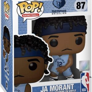 POP NBA: Grizzlies - Ja Morant (Alternate Uniform) Funko Vinyl Figure (Bundled with Compatible Box Protector Case), Multicolor, 3.75 inches