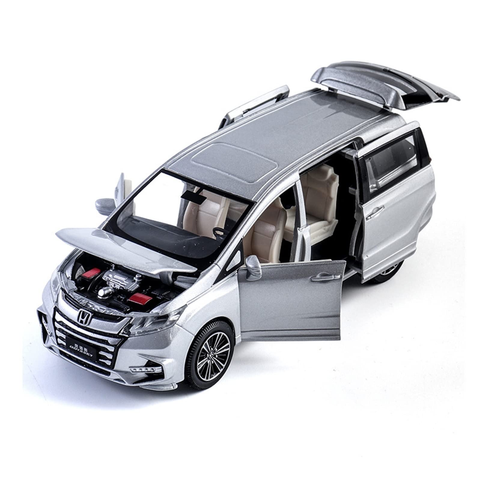 LUTPOL Die Casting 1/32 for Honda Odyssey Alloy Diecast MPV Model Toy Car Simulation Multi-Purpose Vehicle with Sound Light Pull Back MPV Gifts for Boy Unzip Toy ( Color : White No Box )