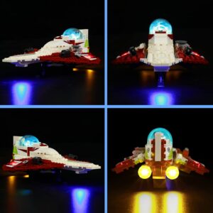 VONADO LED Light Kit Compatible with Lego OBI-Wan Kenobi's Jedi Starfighter 75333, DIY Light Compatible with OBI-Wan Lego (NO Lego Model, ONLY Lights)