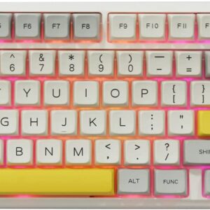 EPOMAKER TH96 96% Hot Swap RGB 2.4Ghz/Bluetooth 5.0/Wired Gasket Mounted Mechanical Keyboard with South-Facing RGB LEDs, 6000mAh Battery, Knob Control for Windows/Mac(Theory MDA, Flamingo)