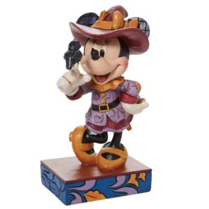 Jim Shore Disney Traditions Harvest Halloween Bule of 2: Scarecrow Mickey Mouse with Crow 6010862 a Scarecrow Minnie Mouse 6010861, Multicolor (4063021)