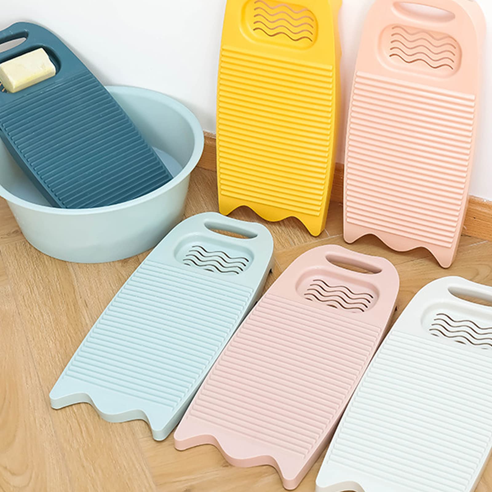 Khakho Plastic Mini Washboard Rectangle Washing Clothes Board Hand Washing Clothes and Small Delicate Articles