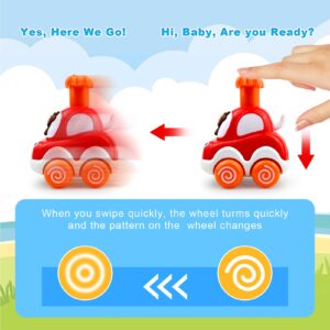 Baby Toy Cars for 1 +Year Old Boy - Toddler Toys Age 2 3 4 Year Old Boy Gifts, Animal Cartoon Press and Go Cars for Toddlers 2-4 Birthday Toys