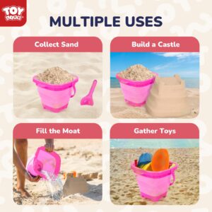 TOY Life Beach Toys, Sand Toys, Sandbox Toys, Beach Toys for Toddlers 1-3, Beach Toys for Kids Ages 4-8, Sand Bucket, Baby Beach Toys, Sand Castle Building Kit, Beach Bucket, Summer Toys