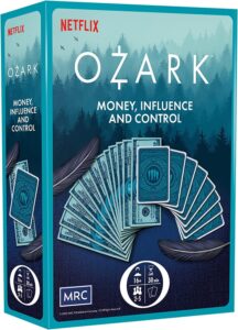 mixlore ozark the board game | territory control strategy game | based on the hit netflix tv series | ages 16+ | 2-5 players | average playtime 30 minutes | made by mixlore