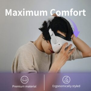 VirtualBuff Elite Strap with 8000mAh Battery Pack for Oculus Quest 2 VR Headset Accessories, Doubled Playtime and Enhanced Comfort, Fast Charging, LED Battery Level Indicator