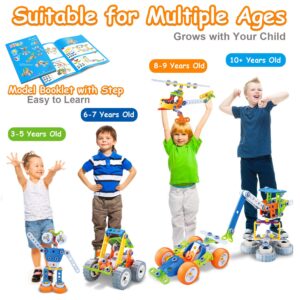 10 in 1 STEM Toys for 4 5 6 7 8+ Year Old Boy Girl Birthday Gifts Building Toys for Kids Ages 4-8 5-7 6-8 Educational Stem Activities for Boys 4-6 4-7 Construction Creative Games Christmas Idea Gift