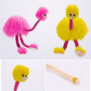 String Puppets,Ostrich Marionettes String Puppets,Bird Puppet with Strings Walking Puppet On Strings Stuffed Plush Parent-Child Interactive Puppets Educational Toys Dolls for Children Kids