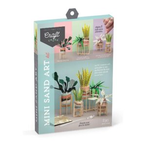 Craft Crush Faux Plant Sand Craft Kit - DIY Home Decor for Desk, Dresser & Office