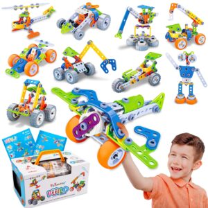 10 in 1 STEM Toys for 4 5 6 7 8+ Year Old Boy Girl Birthday Gifts Building Toys for Kids Ages 4-8 5-7 6-8 Educational Stem Activities for Boys 4-6 4-7 Construction Creative Games Christmas Idea Gift