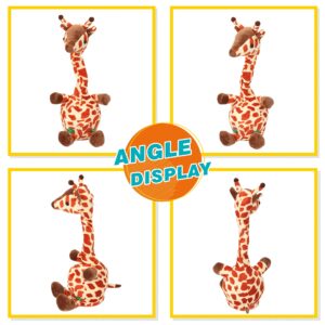 Easfan Dancing Singing Giraffe Repeat What You Say Talking Stuffed Animal Funny Interactive Electric Toy Mimicking Speaking Recording Musical Plush Gifts for Kids,14"