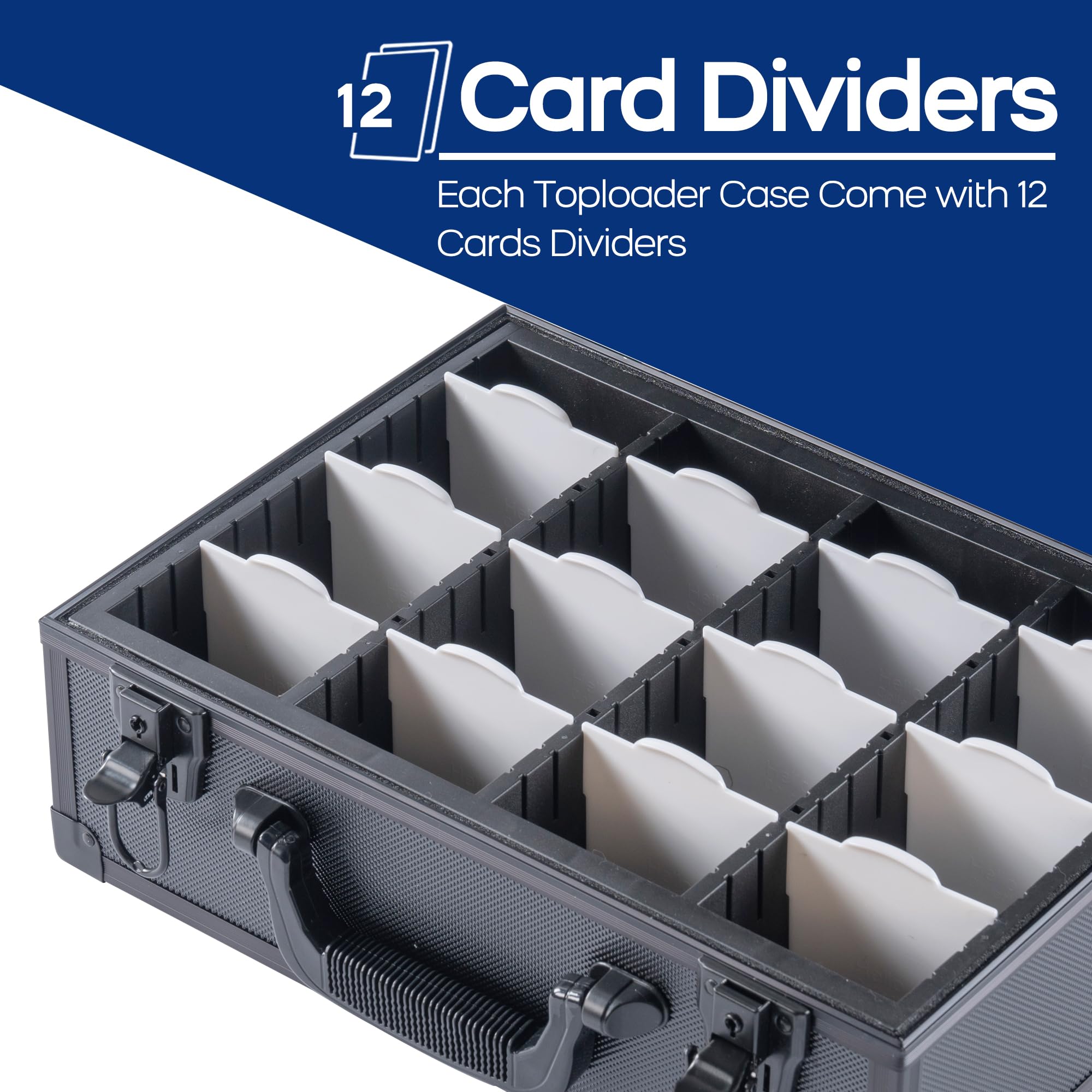 D DACCKIT Toploaders Storage Box - Hard Case for 3" x 4" 35pt Rigid Card Holders for Trading Cards & Sports Cards (Fits Top Loaders and Magnetic Card Holders)