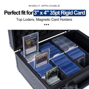 D DACCKIT Toploaders Storage Box - Hard Case for 3" x 4" 35pt Rigid Card Holders for Trading Cards & Sports Cards (Fits Top Loaders and Magnetic Card Holders)