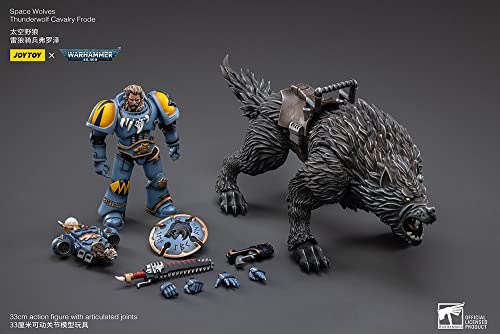 BLOOMAGE JOYTOY (BEIJING) TECH Warhammer 40K: Space Wolves Thunderwolf Cavalry Frode 1:18 Scale Action Figure