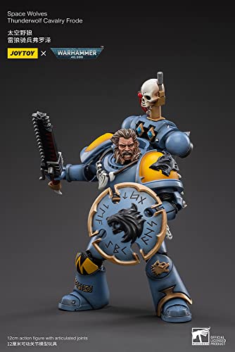 BLOOMAGE JOYTOY (BEIJING) TECH Warhammer 40K: Space Wolves Thunderwolf Cavalry Frode 1:18 Scale Action Figure