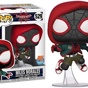 Spider-Man POP Marvel Into The Spiderverse - Casual Miles Morales (PX Previews Exclusive) Funko Vinyl Figure (Bundled with Compatible Pop Box Protector Case), Multicolor, 3.75 inches