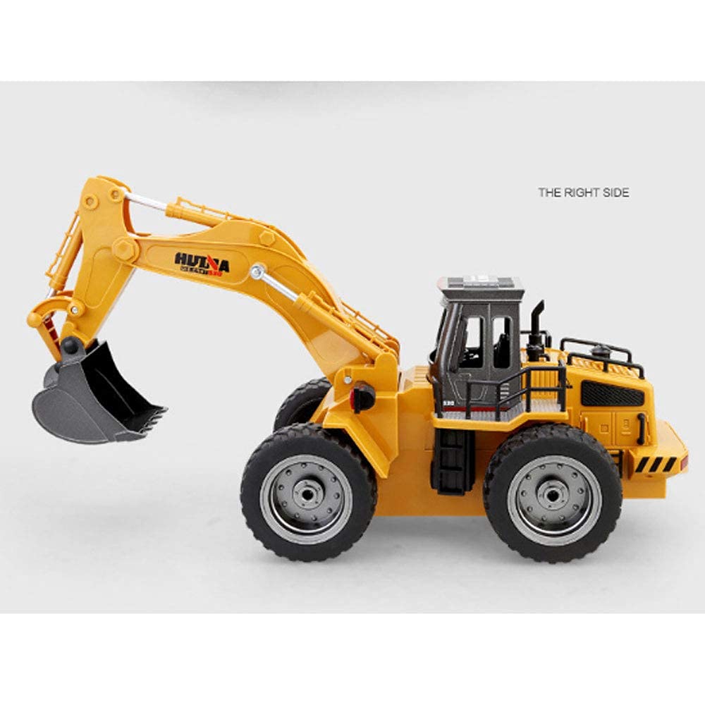 QIYHBVR 6-Channel Remote Control Digger,Toy Digger Remote Control Digger Excavator Toys,Engineering Sand Digger Construction Vehicle Toy RC Excavator Toy Cars for Kids