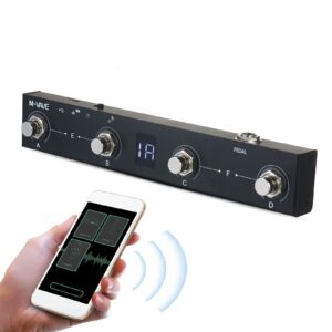 hhop m-vave chocolate bt wireless midi controller rechargeable 4 buttons portable midi foot controller pedal app control