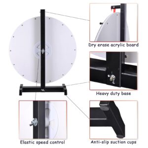 iElyiEsy 24" Spinning Prize Wheel of Fortune 14 Slots Spinner Wheel for Prizes with Stand, Dry Eraser and Marker Pen for Trade Show Carnival