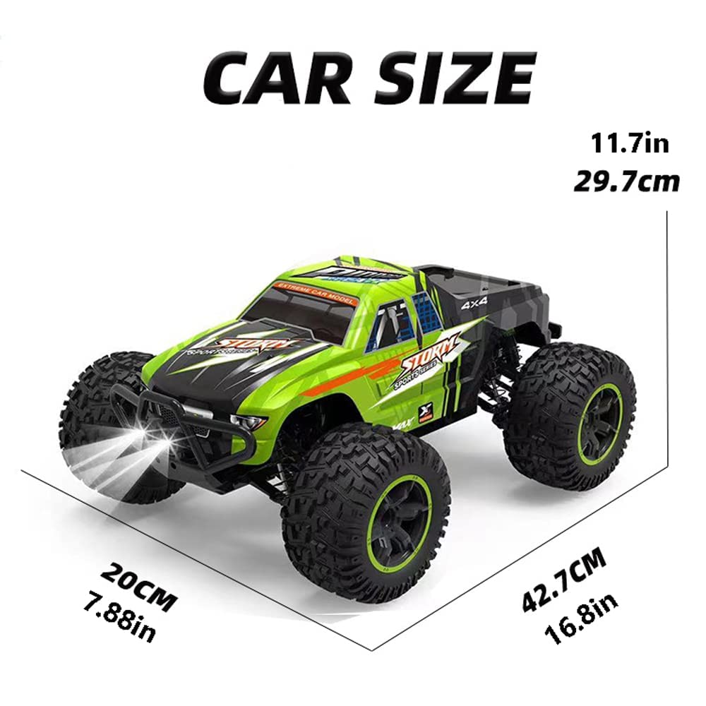 QIYHBVR Remote Control Car for Boys,1:10 Scale Fast RC Cars All Terrain,High Speed 55km/h Rock Crawler RC Truck 4x4 Off Road Vehicle 2.4 GHz Control Birthday Xmas Gift for Kids Adults