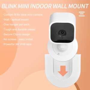 4pack Blink Mini Camera Wall Mount , Strong Adhesive Wall Mount for Blink Mini Indoor Camera, No Drilling or Screw Secured Fixed,Easy to Install