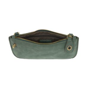 Teal Lux Crossbody Wristlet Clutch