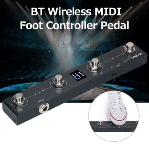 HHOP M-VAVE Chocolate BT Wireless MIDI Controller Rechargeable 4 Buttons Portable MIDI Foot Controller Pedal APP Control