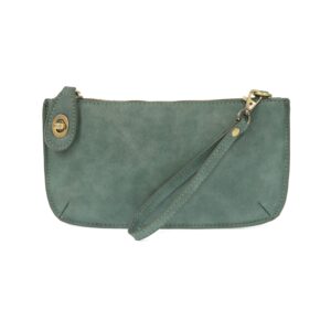 teal lux crossbody wristlet clutch