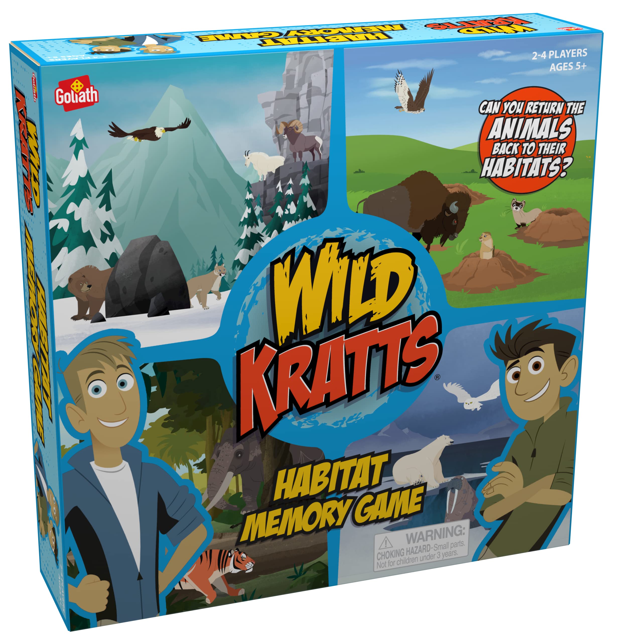 Goliath Wild Kratts Habitat Memory Game - Classic Memory Gameplay with Creative Storytelling - Learn Animal Facts While You Play, Ages 5 and Up, 2-4 Players