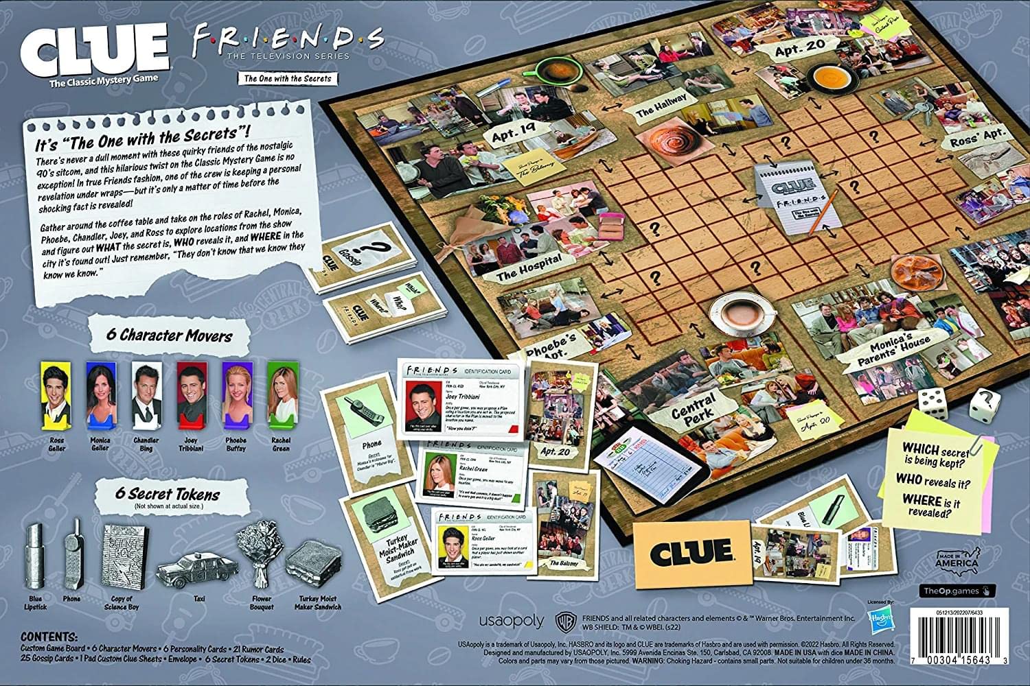 CLUE: Friends | Solve The Mystery in This Collectible Clue Game | Featuring Characters & Locations from Friends TV Sitcom Series | Officially-Licensed Friends TV Show Game & Merchandise