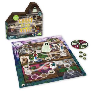 peaceable kingdom ghost in the attic - cooperative board game for family game night – unique glow-in-the-dark board game - great for kids ages 5 & up