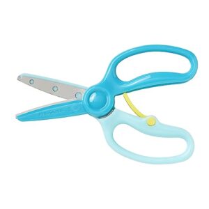 Fiskars Training Scissors for Preschoolers Ages 3+ (3-Pack), Small Kids Safety Scissors with Training Lever, Easy to Use, Preschooler Art Supplies, Back To School, Turquoise and Red