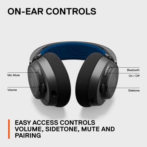 SteelSeries Arctis Nova 7P Wireless Multi-Platform Gaming Headset — Neodymium Magnetic Drivers — 2.4GHz + Bluetooth — 38Hr USB-C Battery — Gen2 AI Mic — PlayStation, PC, Switch, VR, Mobile - Black