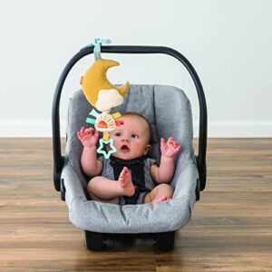 Itzy Ritzy – Musical Pull-Down Toy - Bitzy Notes Baby Musical Toy Attaches to Car Seat, Play Gym, or Stroller & Plays a Soothing Melody, Infant Toy for Ages 0 Months and Up (Moon)